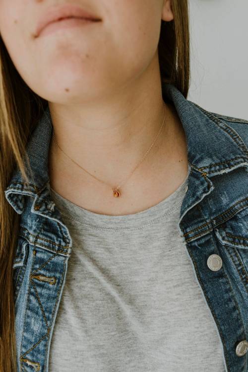 Tiny 6mm Disc Initial Necklace - Add Discs