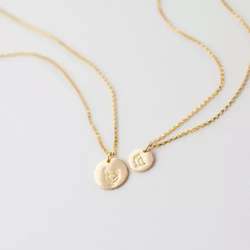 Mother Daughter Disc Necklaces