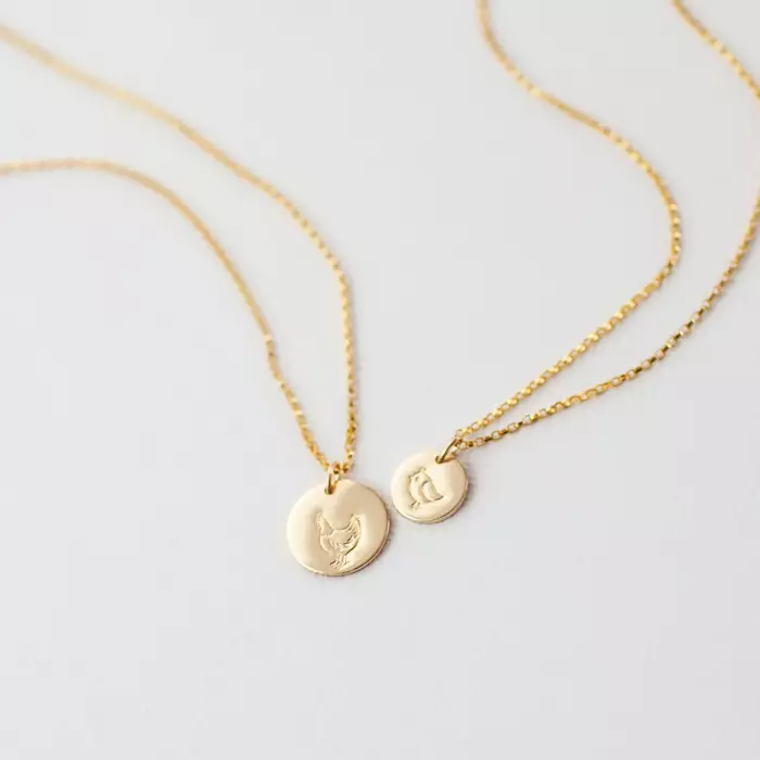 Mother Daughter Disc Necklaces - Image 2