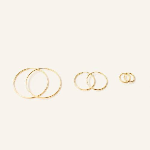 Gold, Rose Gold and Silver Live in Hoop Earrings - 12mm, 20mm, 35mm