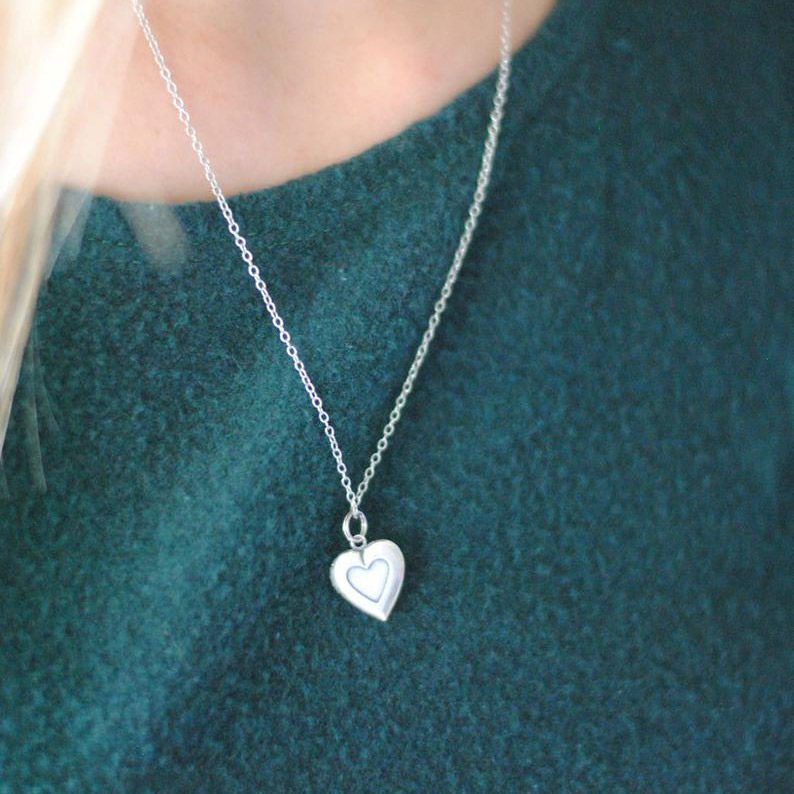 Heart Locket Necklace Diamond Accents Sterling Silver | Kay