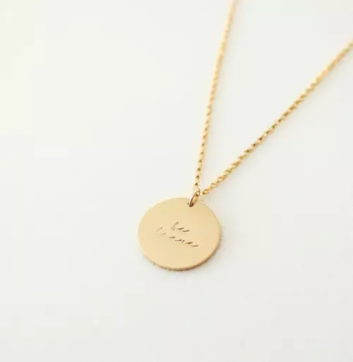 Be Brave 5/8 inch Disc Necklace - The Still Collection