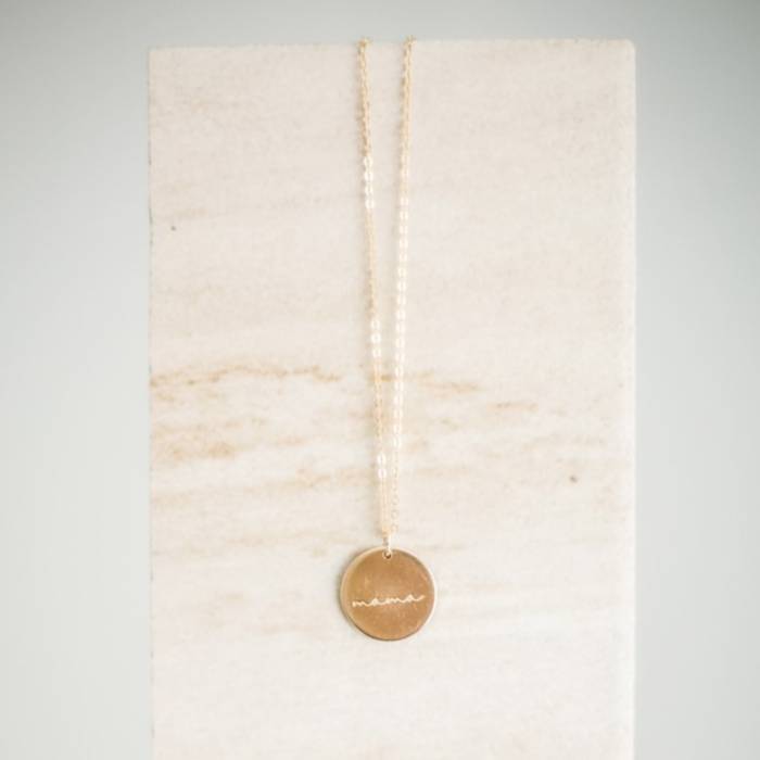 Cursive Mama 5/8" Disc Necklace - Image 6