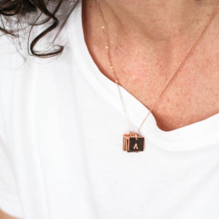 Emme Stacker 3/8" Square Necklace - Image 8