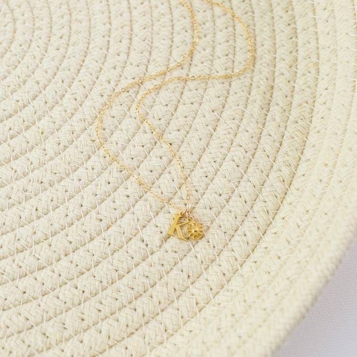 Tiny Sunburst Charm Necklace - Image 7